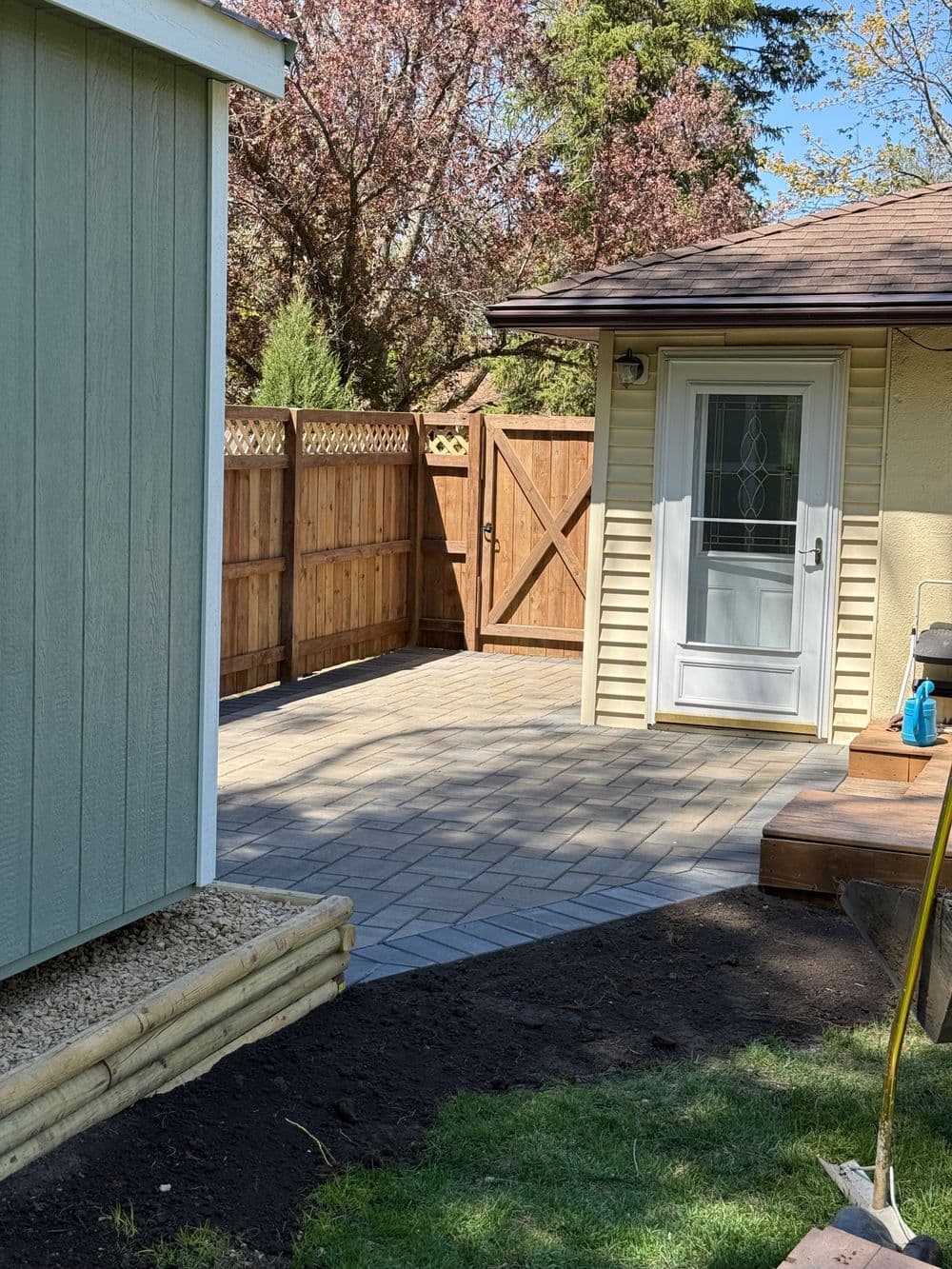Paver Patio Built for a Compact Backyard in Mankato image